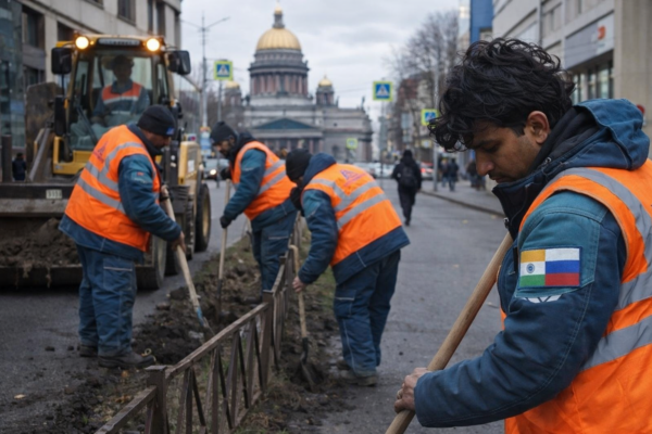 Дворы и шахты отдали приезжим: Петербург и всю страну заваливают рабочими из Индии